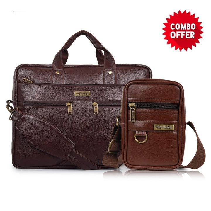 The Zenith Laptop Messenger Bag Combo - Veneer 