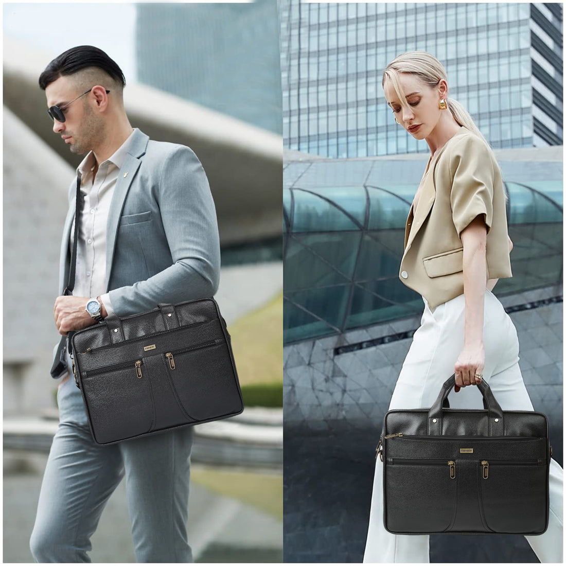 The Zenith Laptop Messenger Bag - veneer