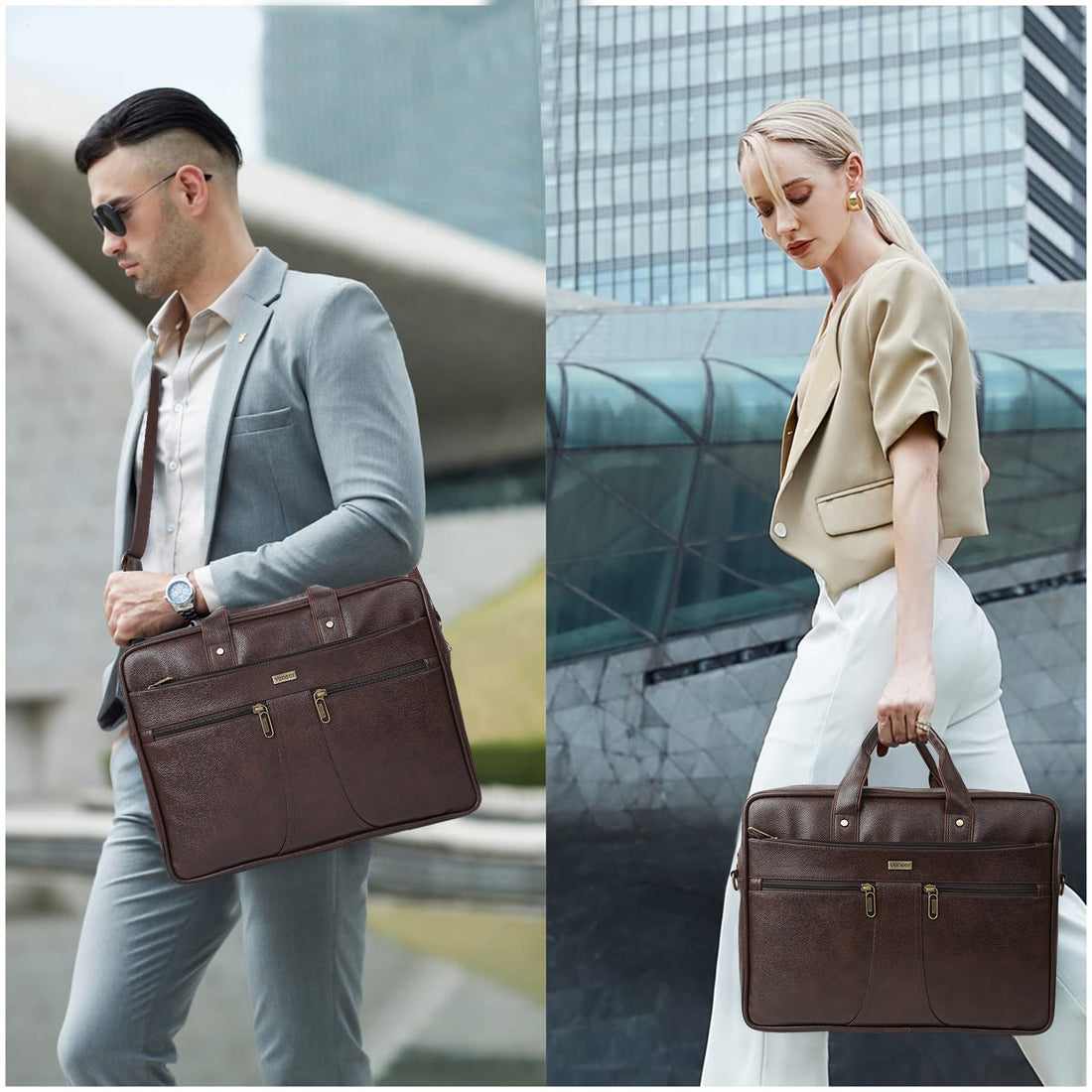 The Zenith Laptop Messenger Bag - veneer