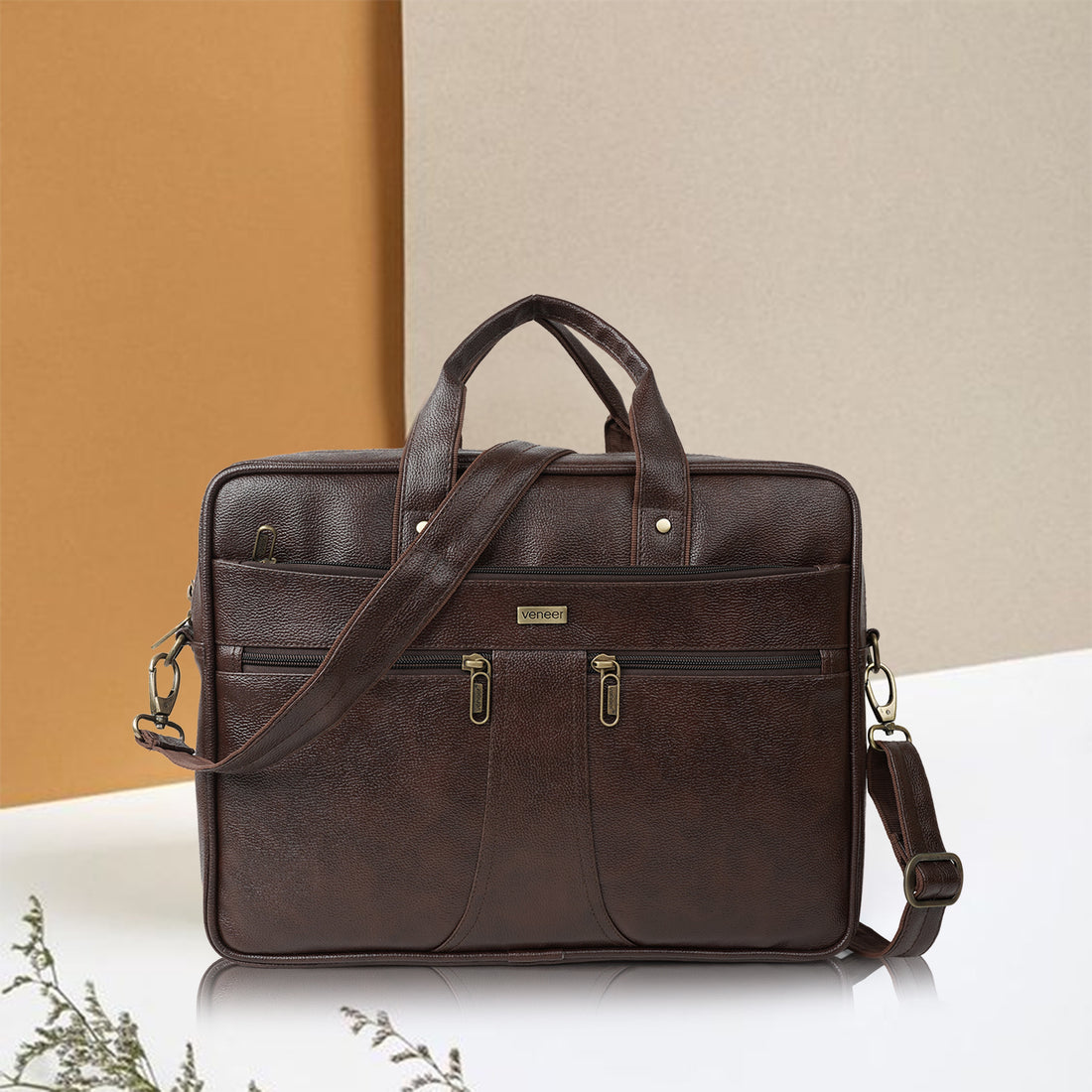 The Zenith Laptop Messenger Bag - veneer