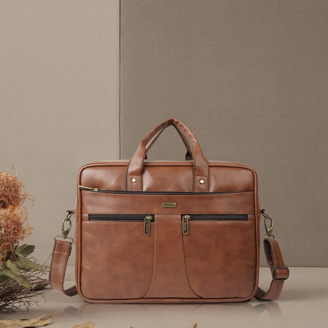 The Zenith Laptop Messenger Bag - veneer