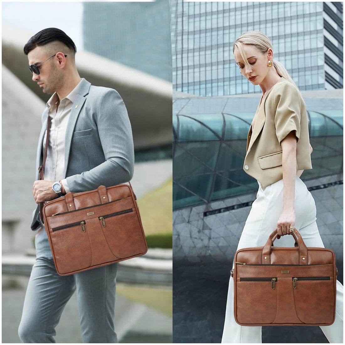 The Zenith Laptop Messenger Bag - veneer