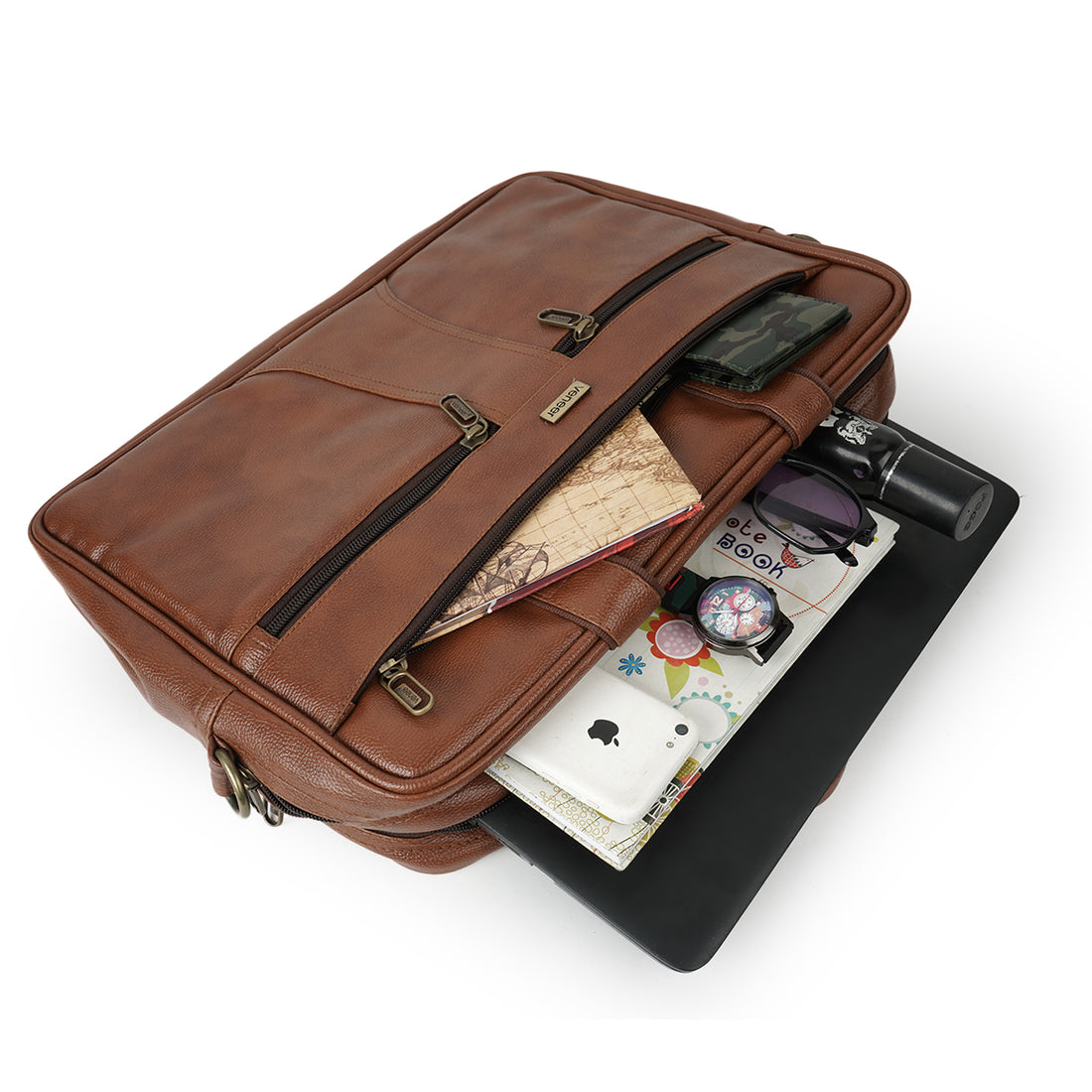 The Zenith Laptop Messenger Bag - veneer