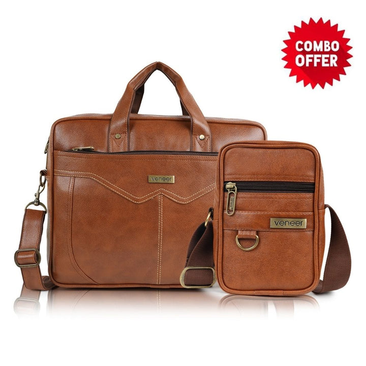 The Commutex Laptop Messenger Bag Combo - Veneer 