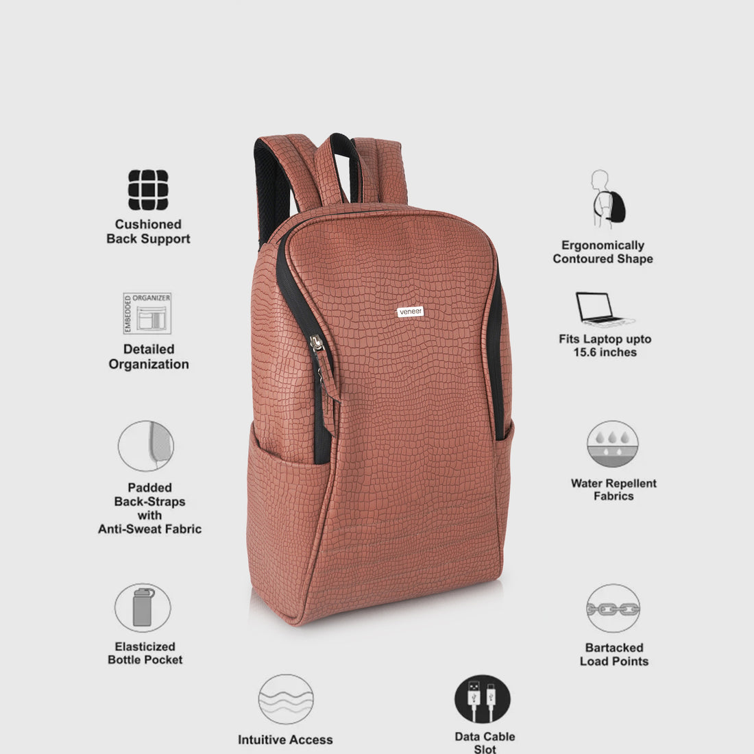 The Elite Elegance Backpack - 25 L - Veneer